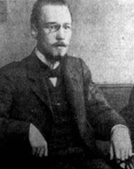 Czarny portret mężczyzny w okularach
