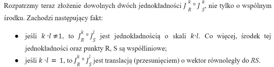 jednokładność na OM