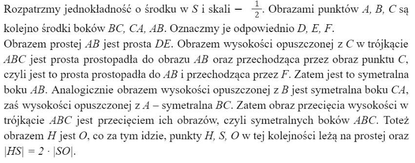 jednokładność na Olimpiadzie
