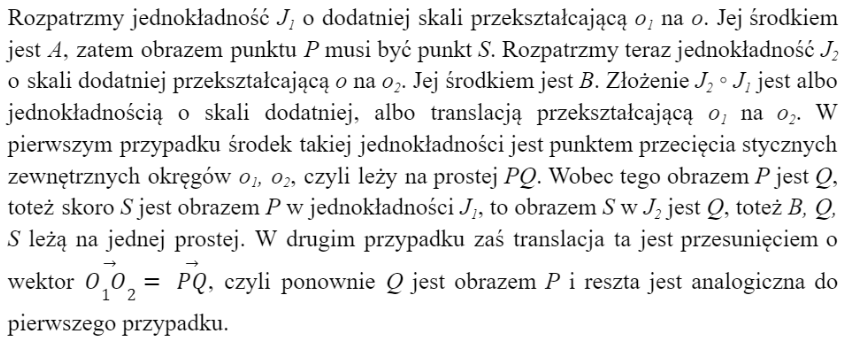 Czy jednokładność może wystąpić na Olimpiadzie?